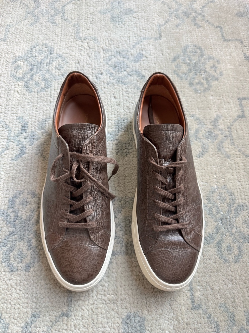 Common Projects Brown Leather Low-Top Sneakers with White Sole